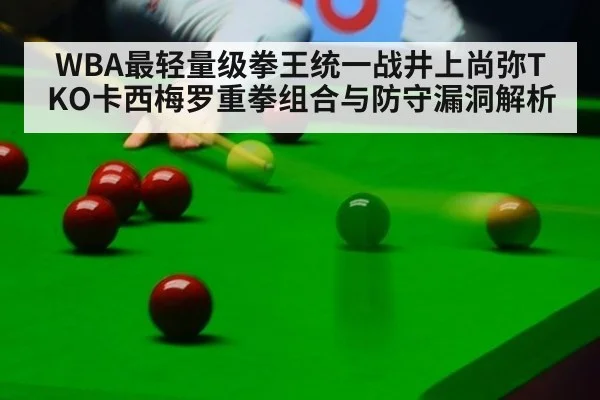 WBA最轻量级拳王统一战井上尚弥TKO卡西梅罗重拳组合与防守漏洞解析